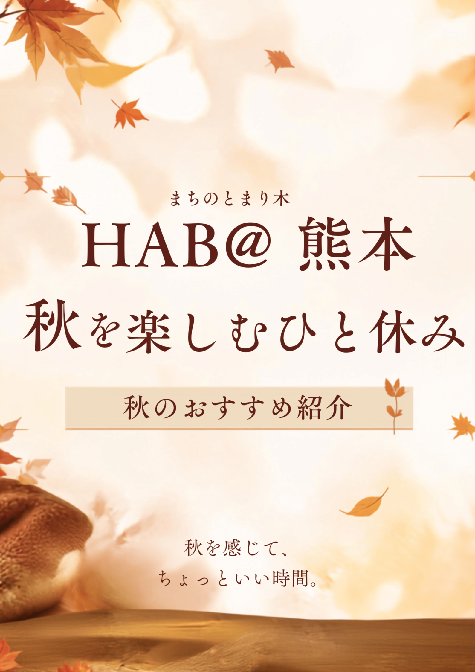 HAB@熊本　秋を楽しむひと休み　