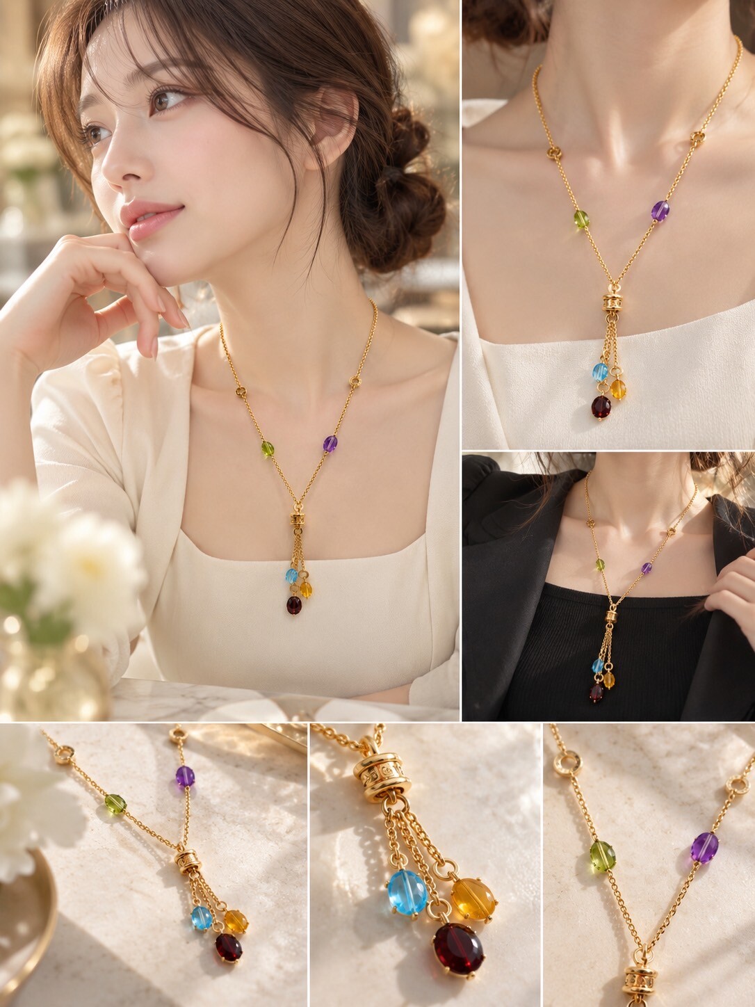 ~BVLGARI ビーゼロワン エレメント マルチストーンネックレス~